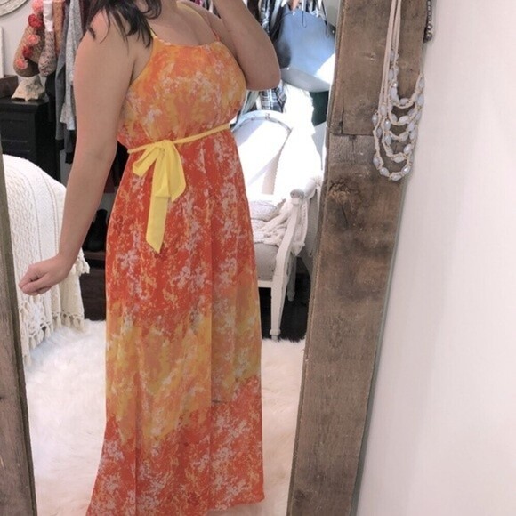 Umgee small orange & yellow maxi dress - Picture 3 of 8
